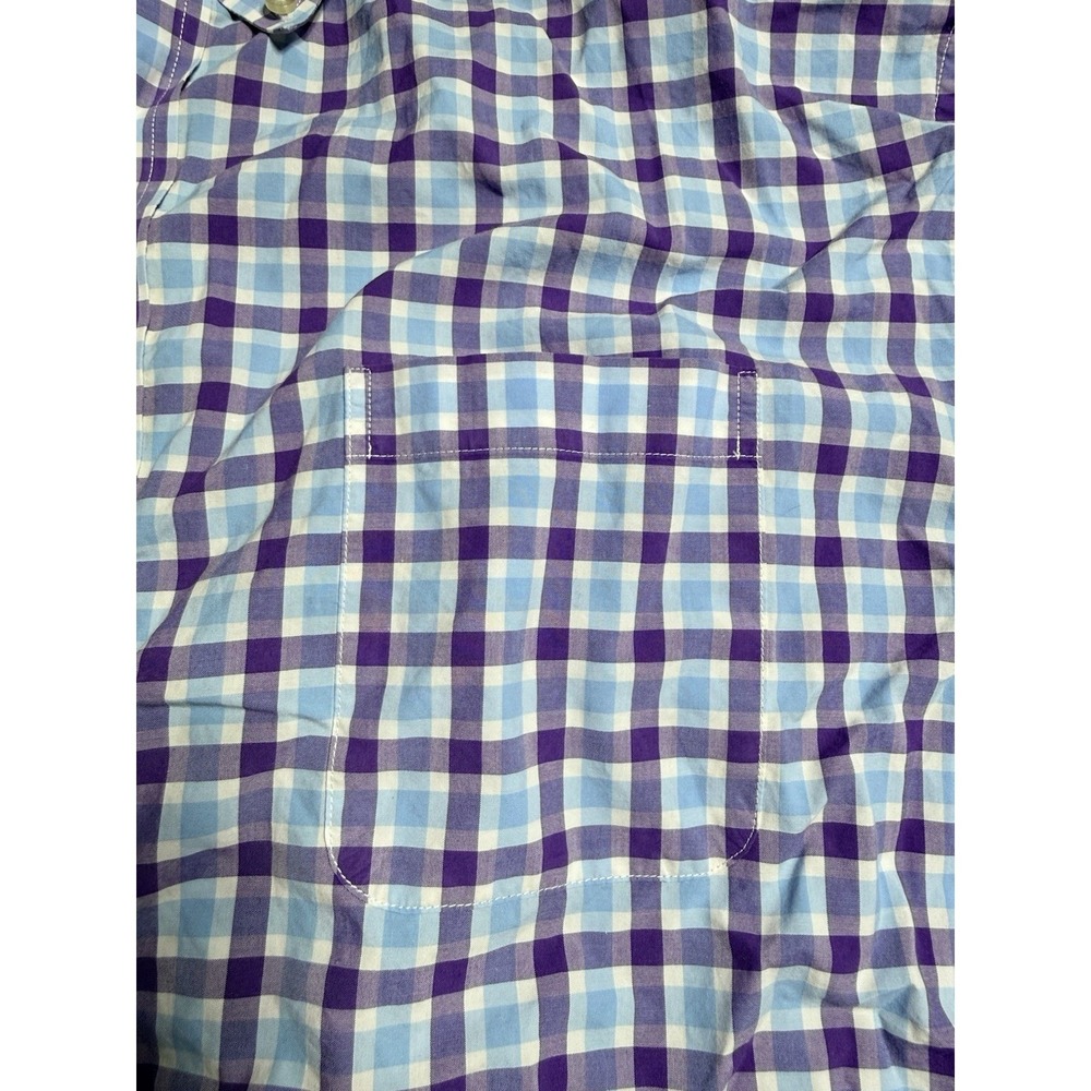 Vineyard Vines Murray Shirt Mens XXL Purple Blue Gingham Check Button Down - Picture 6 of 12